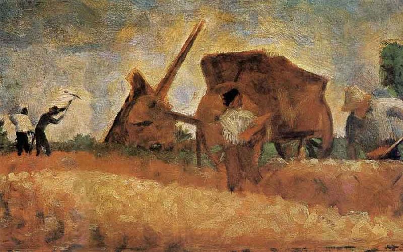 Georges Seurat Excavation Worker France oil painting art